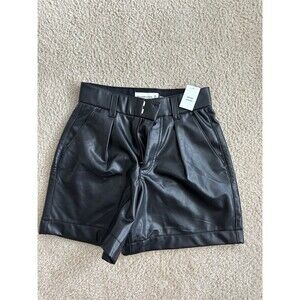 Abercrombie vegan leather shorts